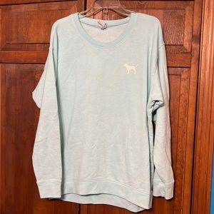 Pink size large light green sweatshirt